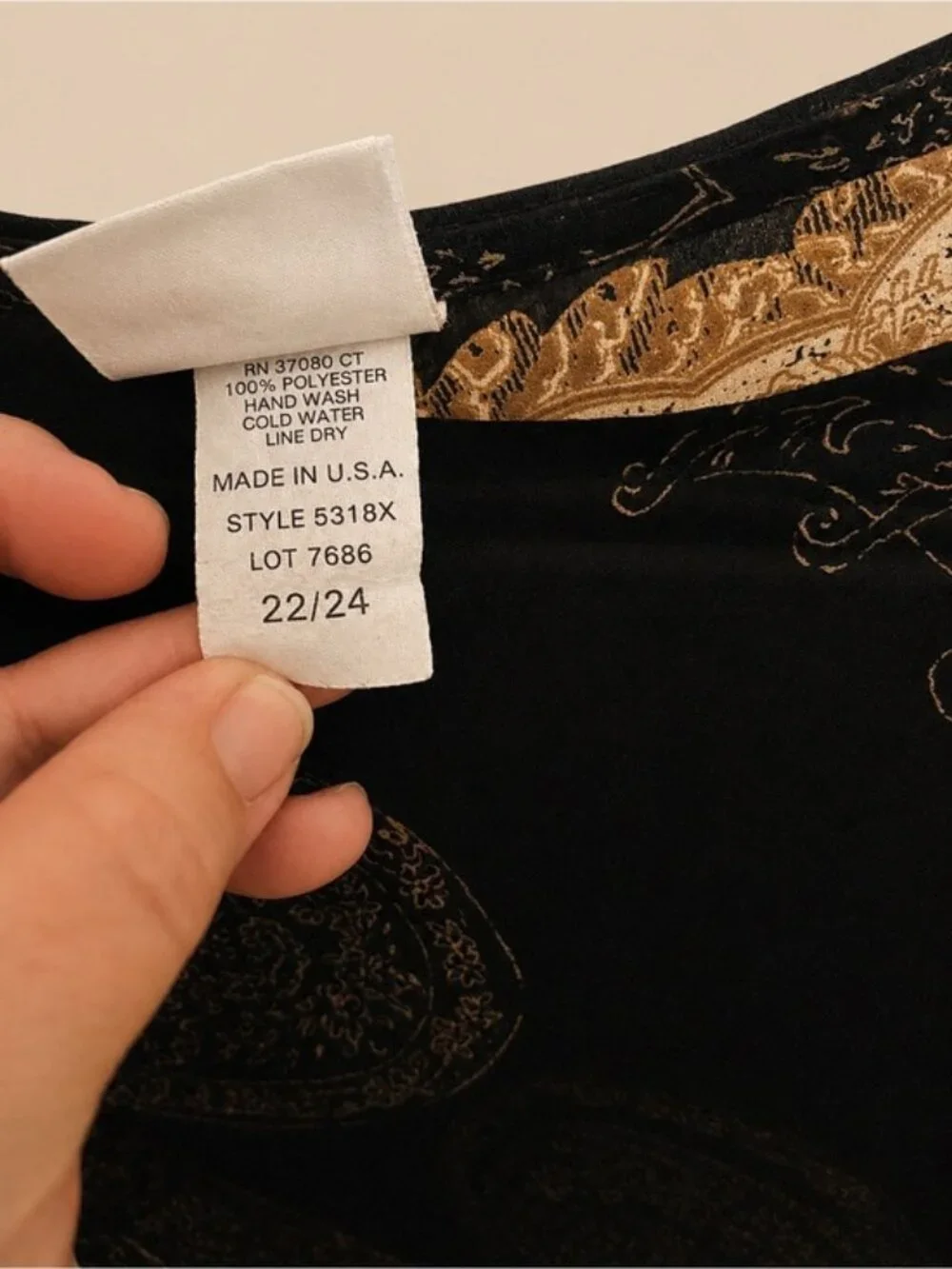 Studio C Plus Size 22/24 Sheer Paisley Blouse - Picture 3 of 6